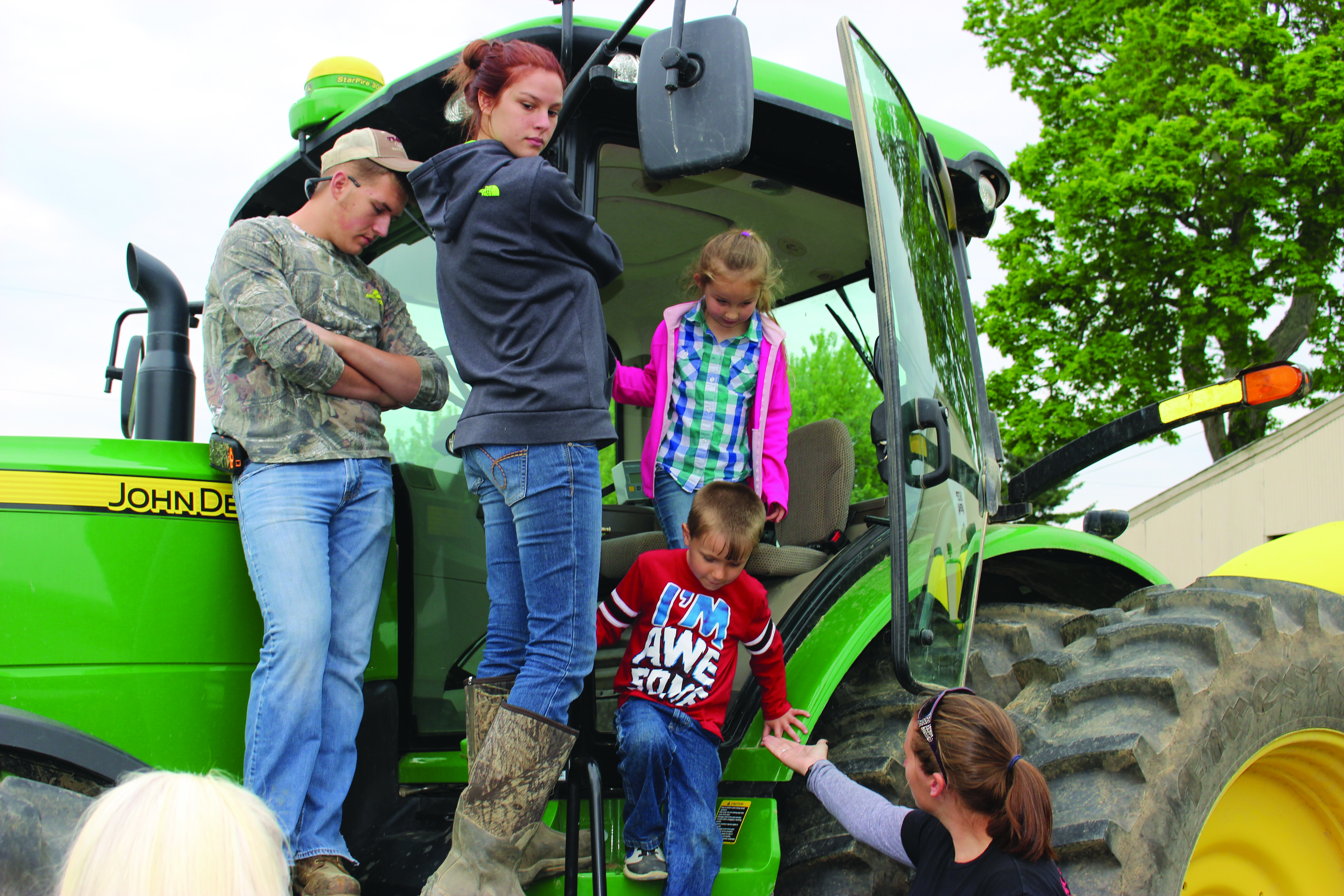 Farm machinery and vehicles were part of the displays for the young students to explore at the CTC Ag Day.  Photo by Patricia Beech.