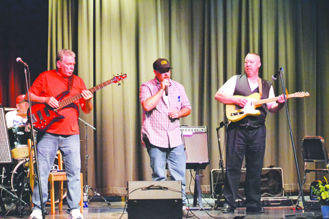 From left, Randy Copas, J.M. Tolle, and Randy Pollard were part of the entertainment at last Saturday's benefit concert.