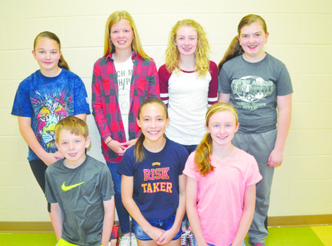 Earning the distinction of TAG Honors Readers were: Front row, from left, Adelyn Shupert- Sixth Grade WUES and Molly Purcell- Sixth Grade WUES; Back row, from left, Madison Taylor- Sixth Grade WUES, Haylee Davis- Sixth Grade WUES, and Annalisse Calhoon- Sixth Grade PES. Not pictured was Payton Johnson- Fourth Grade PES.