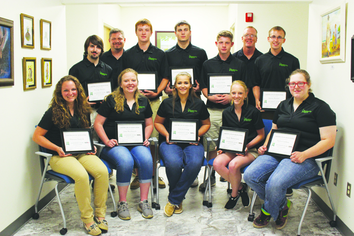 Here are the 2016 Leadership Adams Youth Academy graduates. Front row, from left, Shannon Runyan, Josie McDowell, Caitlin Young, Sarah McFarland, and Taylor Combess; Back row, from George Hesler, Facilitator-Michael Parks,Ryan Dryden, Camryn Gordley, Austin Parks, Facilitator-Tad Mitchell, and Jansen Kramer.
