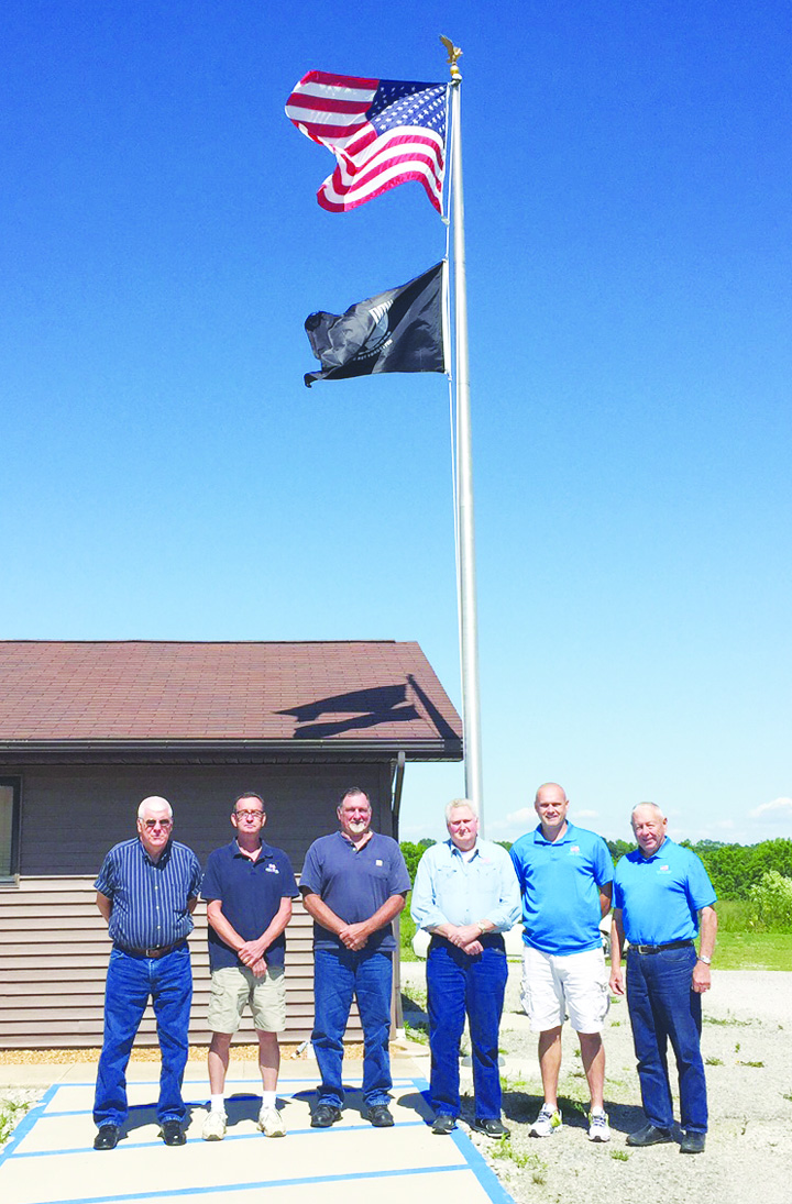 From left, Bill Conn, Dean Collins, Marvin Greene, Garry Mitchell, Russell Todd, Jr., and Jerry Naylor look after veterans’ interests in Adams County.
