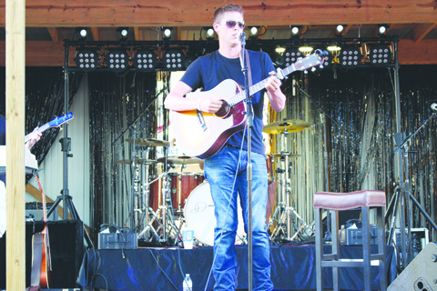 Part of the entertainment on the opening night of the fair was singer-songwriter Patrick Roush from Lynchburg, Ohio.