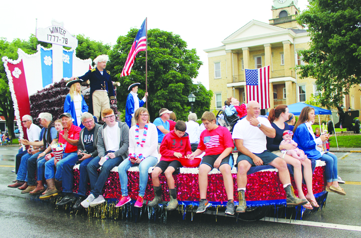 The “Father of our Country”, after surviving that harsh winter with the troops at Valley Forge, made a quick stop in West Union on Monday to be part of the Fourth of July Parade.