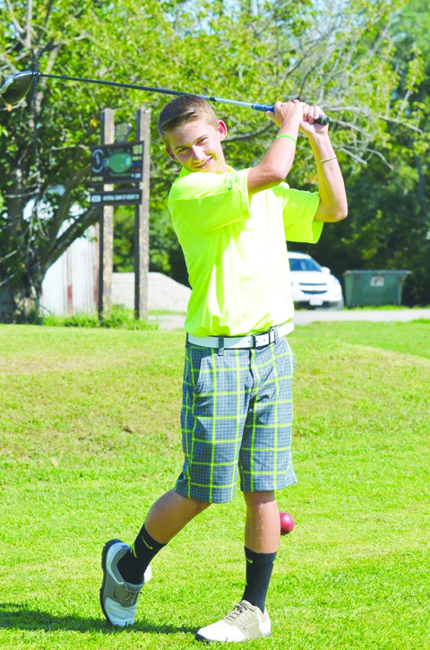 West Union’s Conner Campbell led all golfers with a low score of 40 during JV play on Sept. 1 at the ACCC.