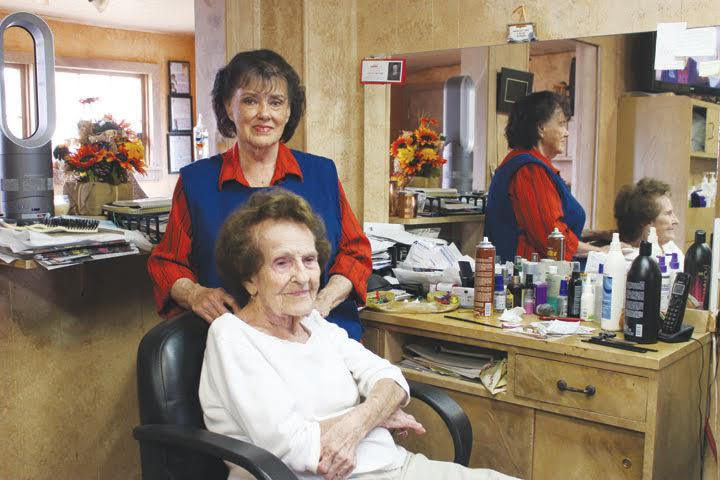 At 80 years old, beautician Pat Wylie is still going strong at Ruby’s Beauty Shop.