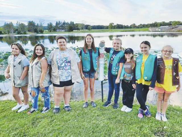 West Union Girl Scout Troop 9305 recently installed fishing Line Recycling Tubes at Adams Lake. The tubes remain in place to help combat fishing line being left and entering the freshwater habitat. The materials for the tubes were donated by West Union Plumbing and Electric. The posts were donated by Fegans Construction. The tubes and recycling will be maintained by the troop.